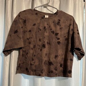 JoyLab Oversized Tie Dye Crop Top